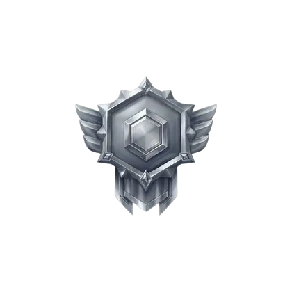 Silver rank badge